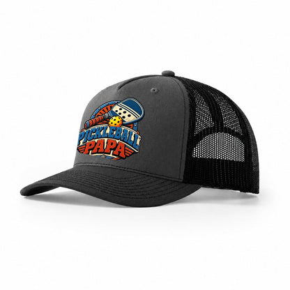 Pickleball Papa Pickleball Life Trucker Hat – Dark Grey Black