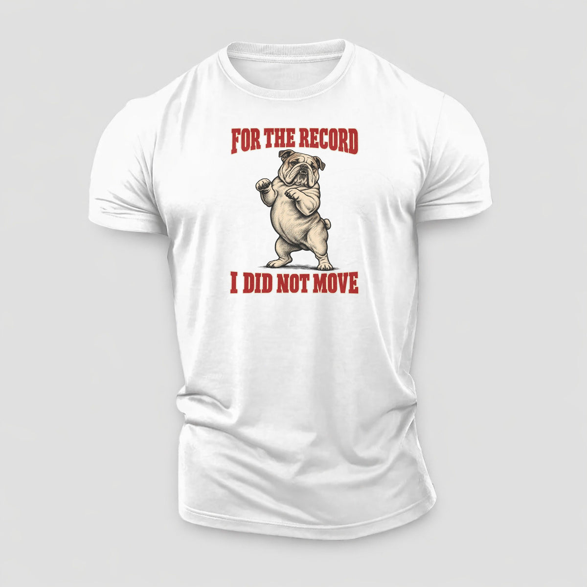 English Bulldog Dog Declarations Cotton T-Shirt – White