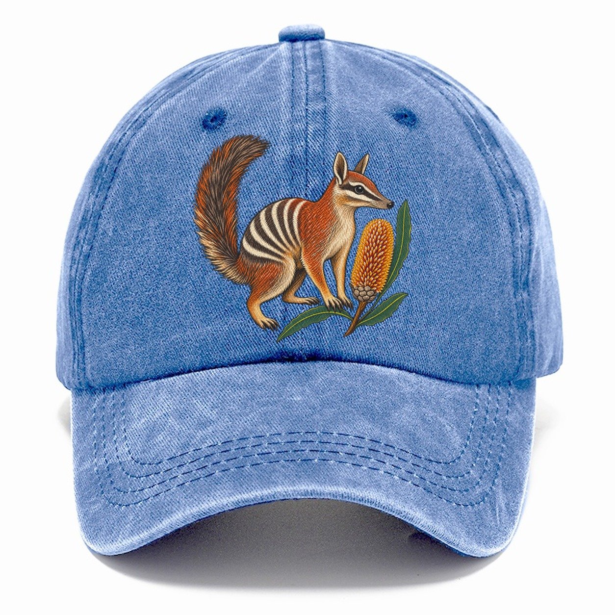 Numbat And Banksia Cones Australia Cultural Icons Classic Cap – Summer Sky