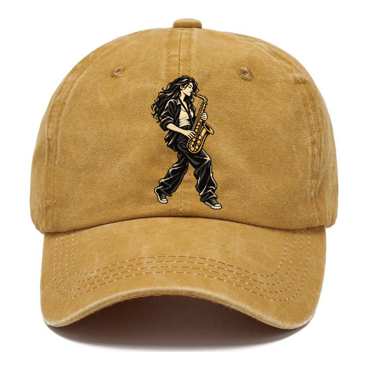 Woman Playing Saxophone Classic Cap – Golden Harvest