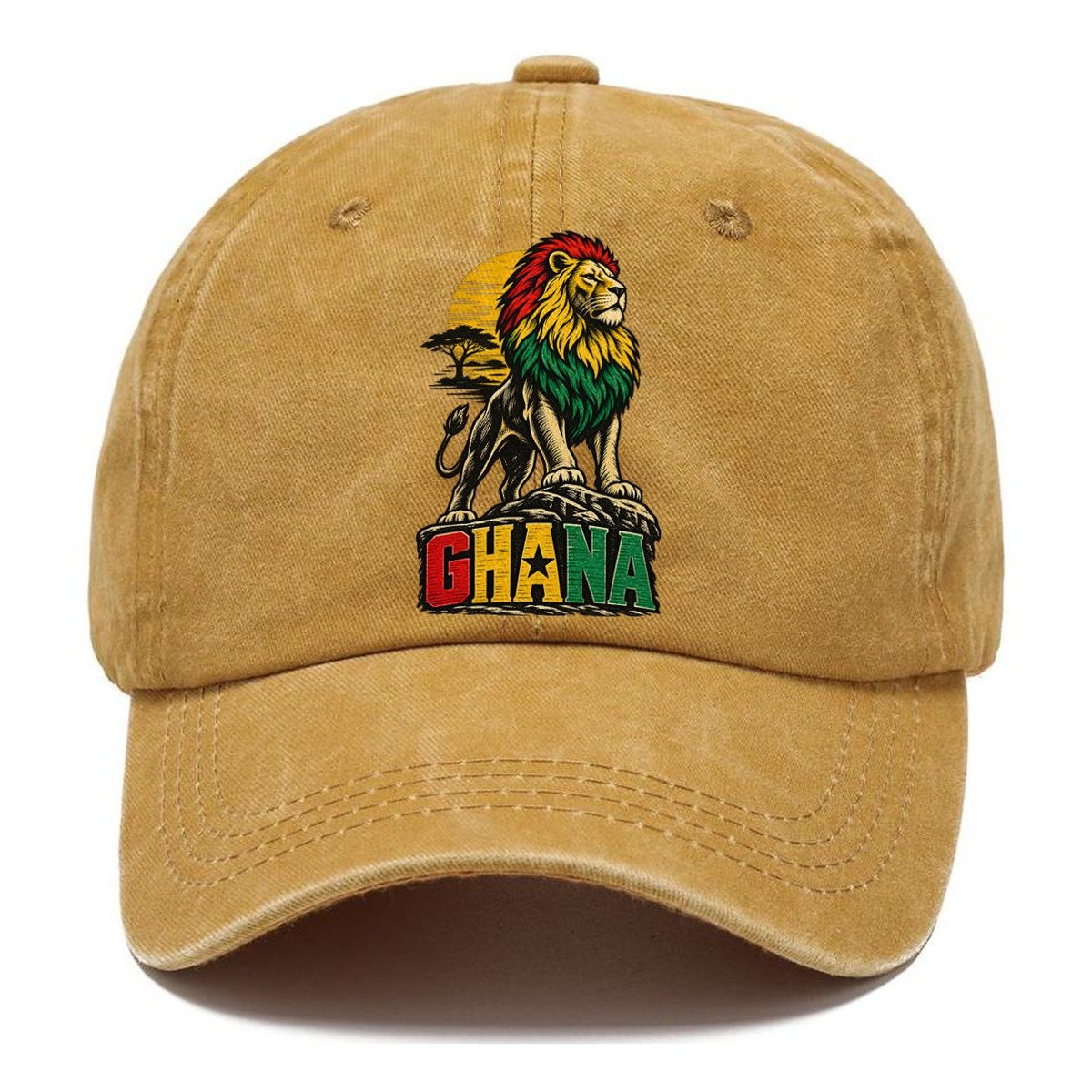Ghana Lion Sunset Classic Cap – Golden Harvest