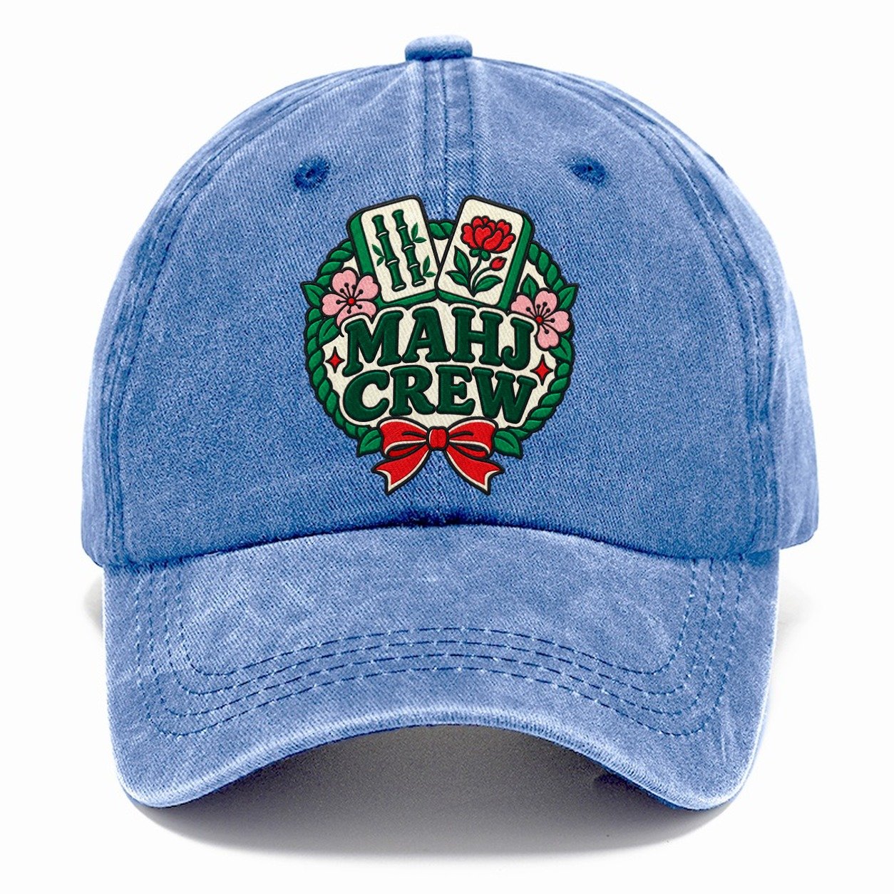Mahj Crew Mahjong Game Night Classic Cap – Summer Sky