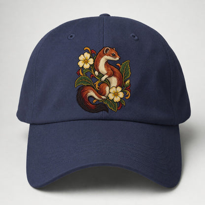 British Stoat And Primrose Uk Culture Heritage Baseball Cap – Twilight Navy