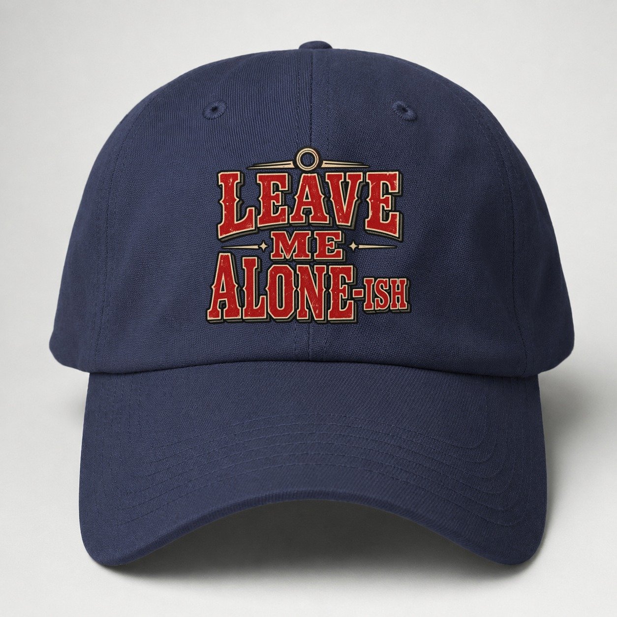 Leave Me Alone Ish American Wit Baseball Cap – Twilight Navy
