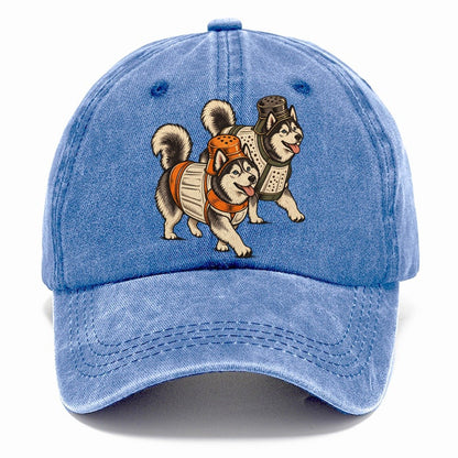 2 Huskys In Halloween Costumes Hdp 17 Parade Lineup Halloween Dog Parade Classic Cap – Summer Sky