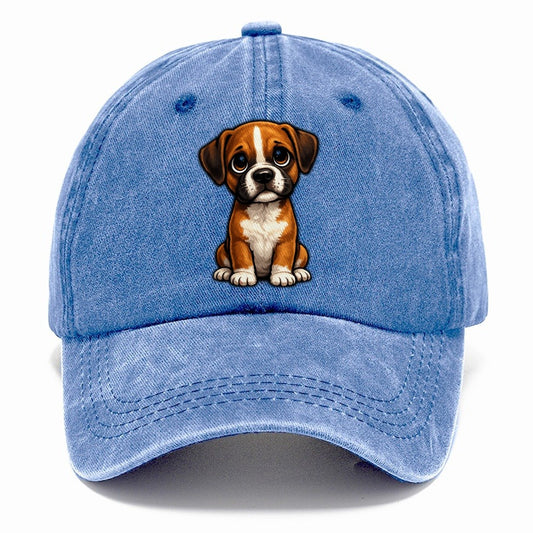 Boxer Sitting Sweetheart Classic Cap – Summer Sky