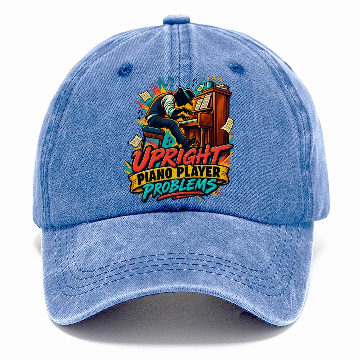 Upright Piano Player Problems Music Instruments Classic Cap – Summer Sky