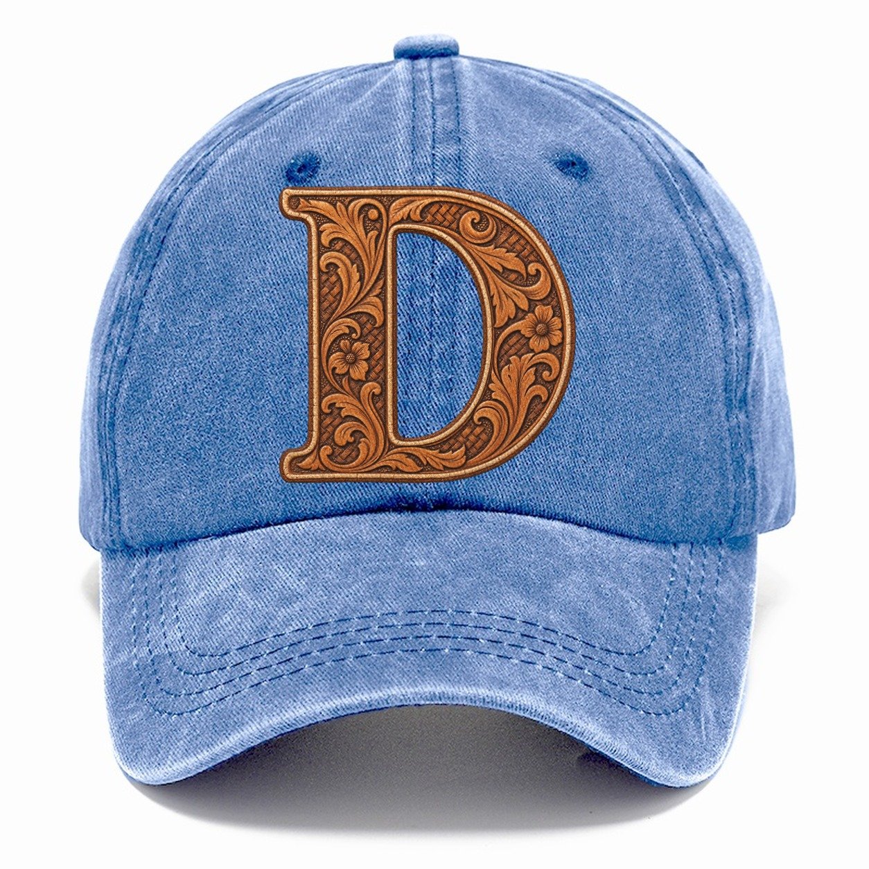 Tooled Leather D Monogram Classic Cap – Summer Sky