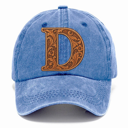 Tooled Leather D Monogram Classic Cap – Summer Sky