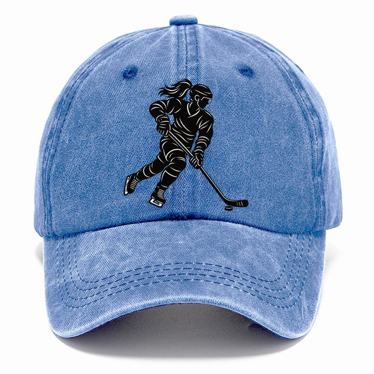 Female Hockey Skater Ponytail Classic Cap – Summer Sky