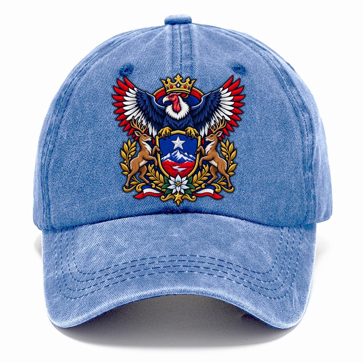 Chile Heraldic Crest Country Logos Classic Cap – Summer Sky