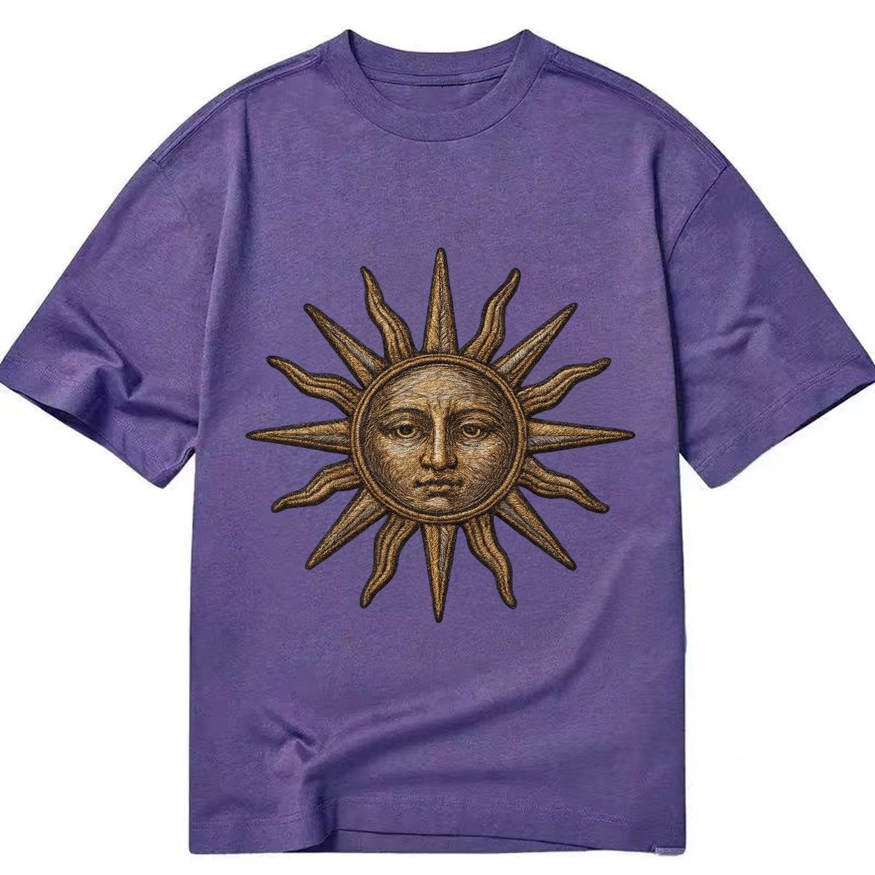Sun Rays Vintage Sun With Radiating Beams Classic T-shirt – Purple