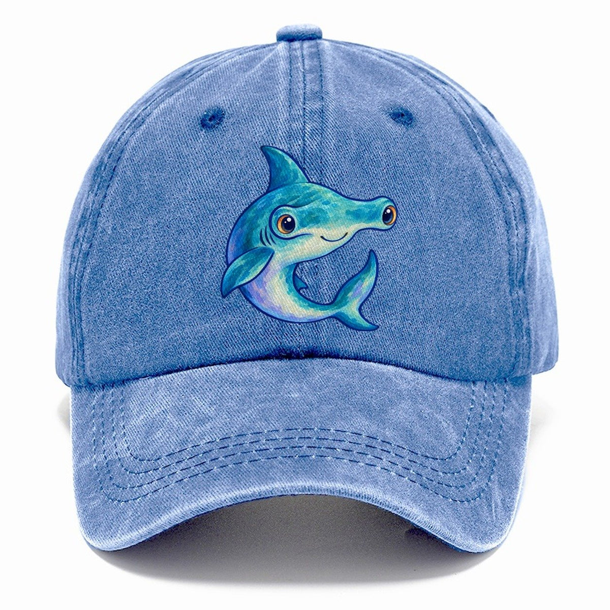 Hammerhead Shark Crescent Turn Sea Sprite Classic Cap – Summer Sky