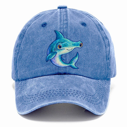 Hammerhead Shark Crescent Turn Sea Sprite Classic Cap – Summer Sky