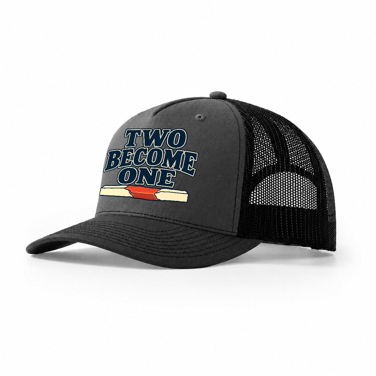 Two Become One Blacksmithing Trucker Hat – Dark Grey Black