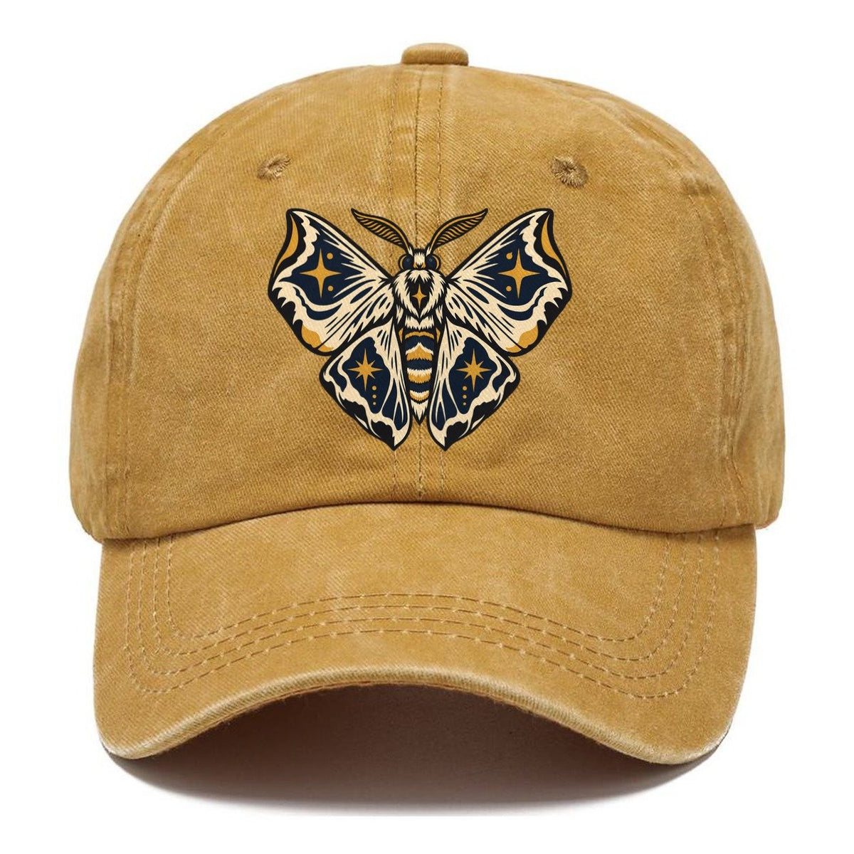 Moth Night Map Wings Sundown Familiars Classic Cap – Golden Harvest