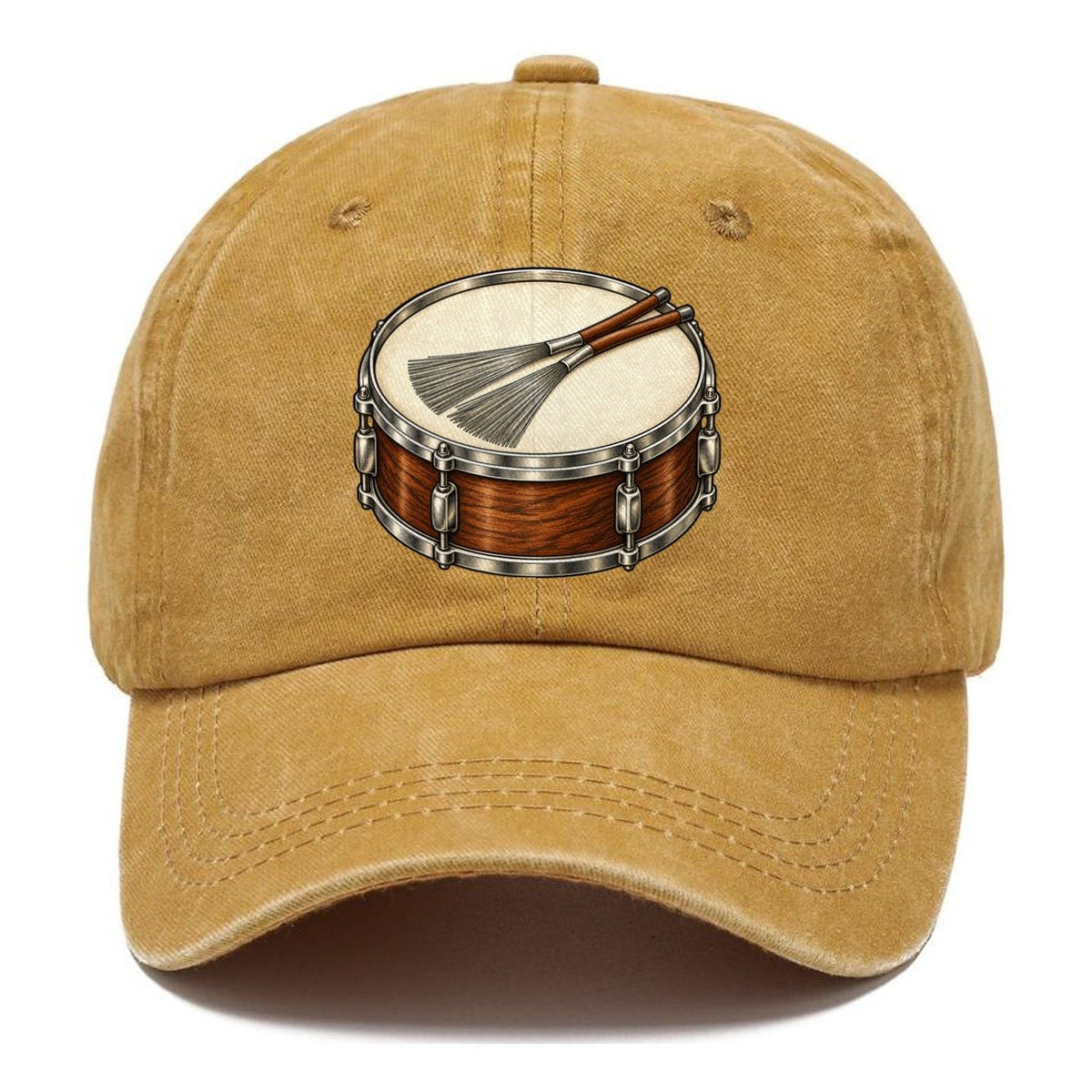 Snare With Resting Brushes Pastimes Companions Classic Cap – Golden Harvest