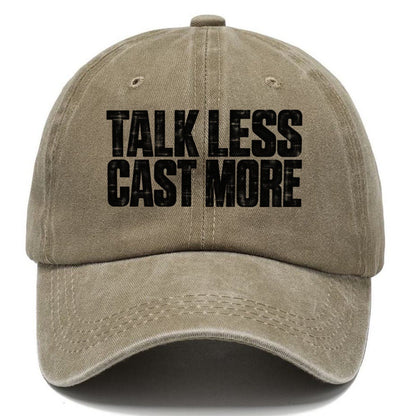 Talk Less Cast More Fishing Club Classic Cap – Warm Sand