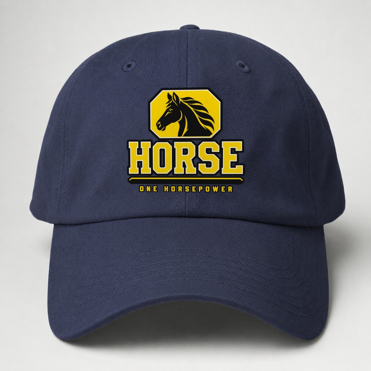Horse One Horsepower Heavy Duty Baseball Cap – Twilight Navy