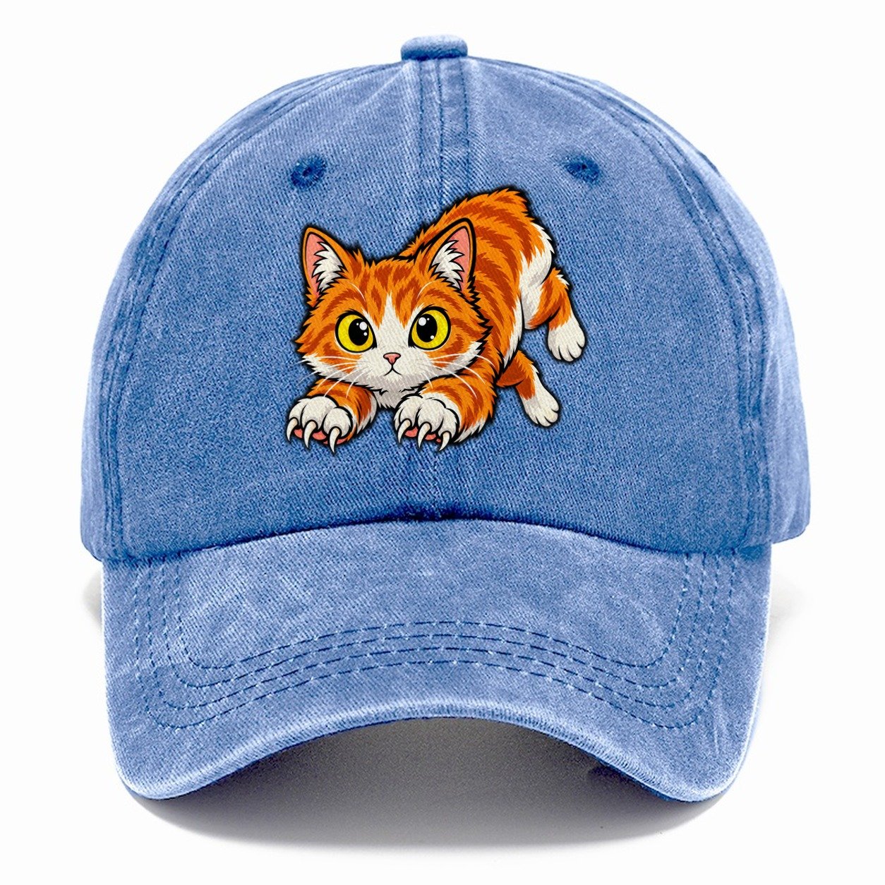 Manx Hopping Peeking Cats Classic Cap – Summer Sky
