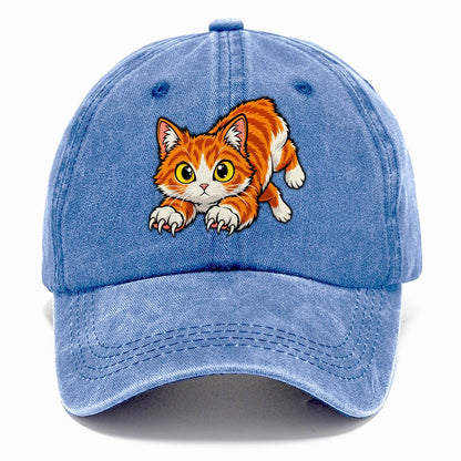Manx Hopping Peeking Cats Classic Cap – Summer Sky