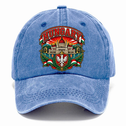 Hungary Retro Badge Country Logos Classic Cap – Summer Sky