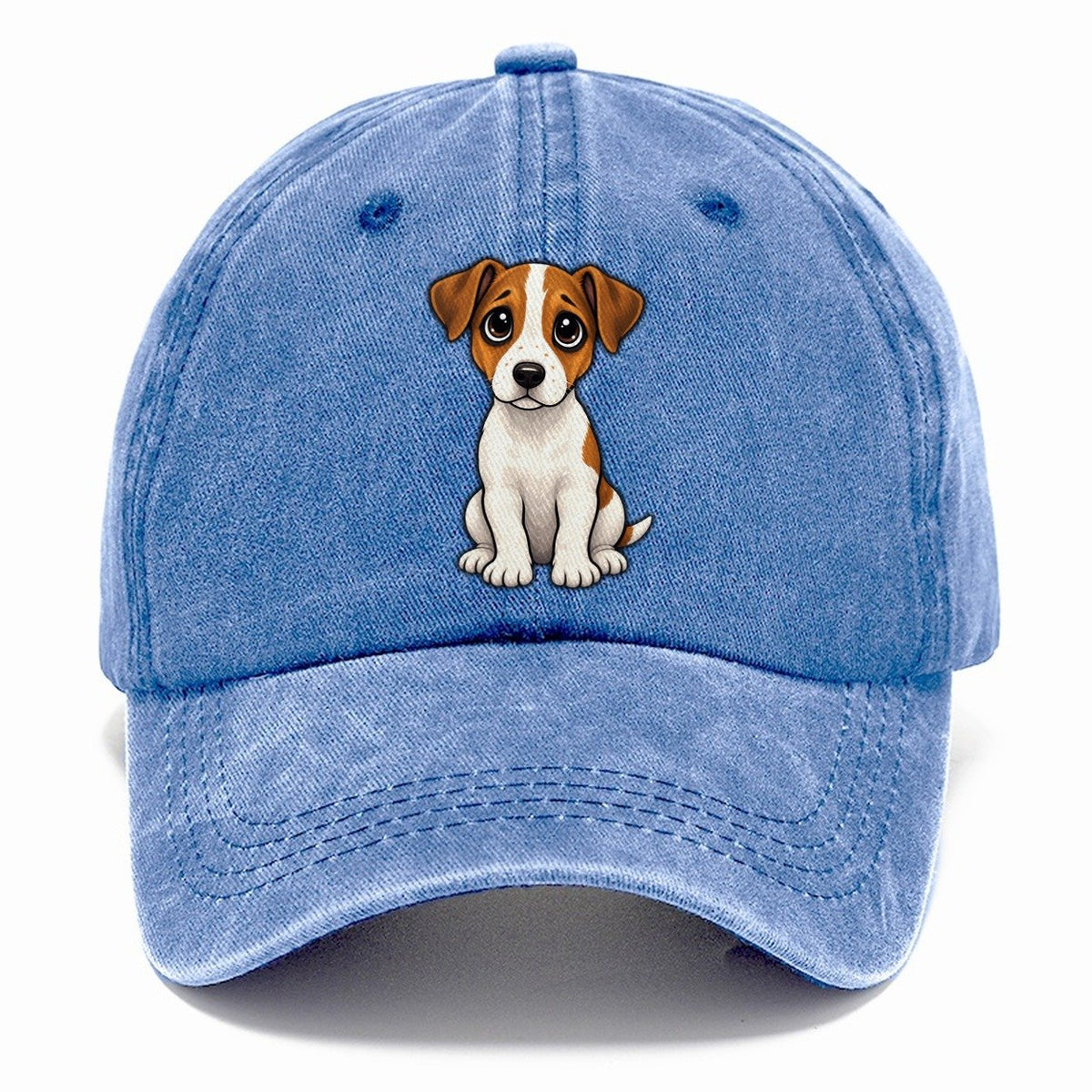 Jack Russell Terrier Sitting Sweetheart Classic Cap – Summer Sky