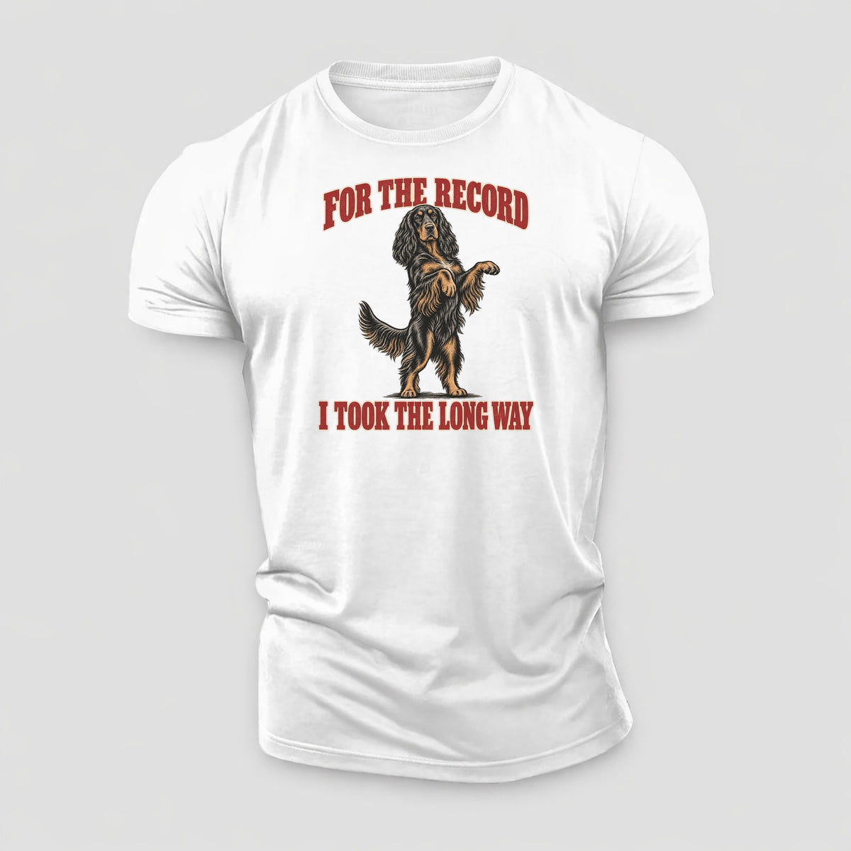 Gordon Setter Dog Declarations Cotton T-Shirt – White