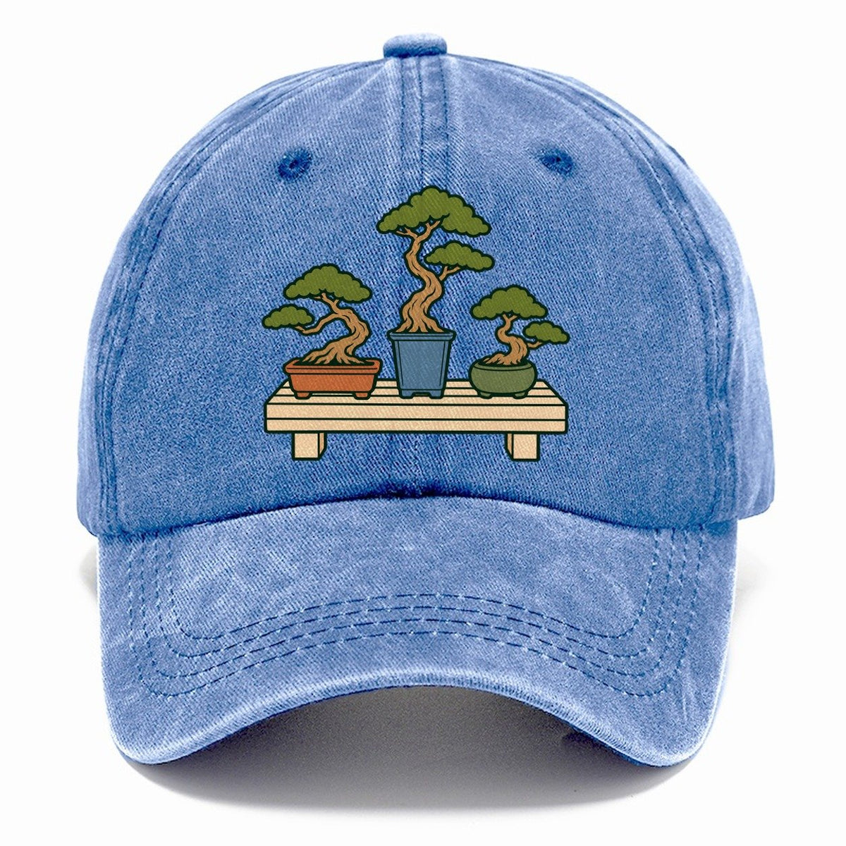 Bench Of Three Pots Bonsai Classic Cap – Summer Sky