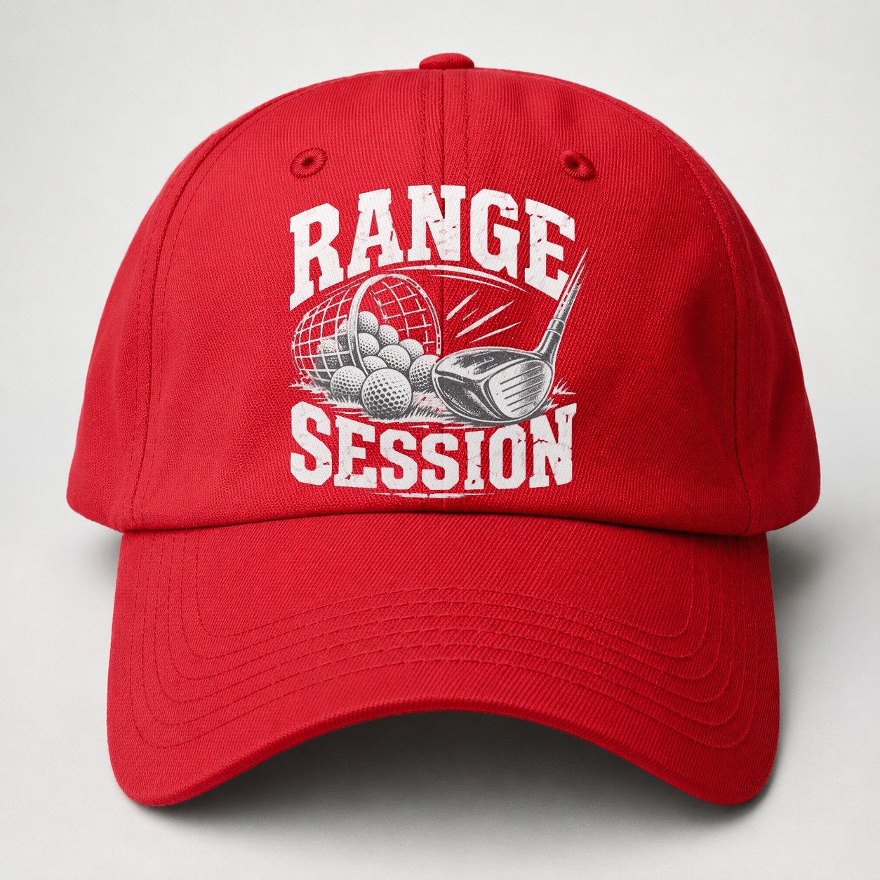 Range Session Golf Life Baseball Cap – Red