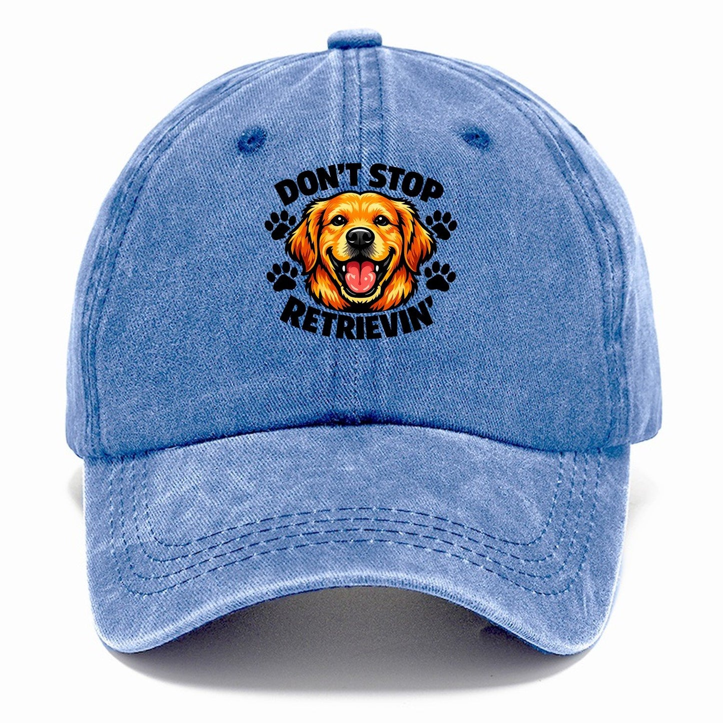 Don’T Stop Retrievin’ Golden Retriever Classic Cap – Summer Sky