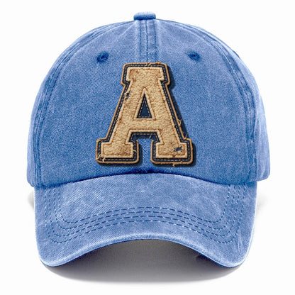 Varsity Chenille A Monogram Classic Cap – Summer Sky