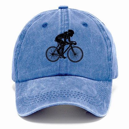 Cyclist Silhouette Classic Cap – Summer Sky