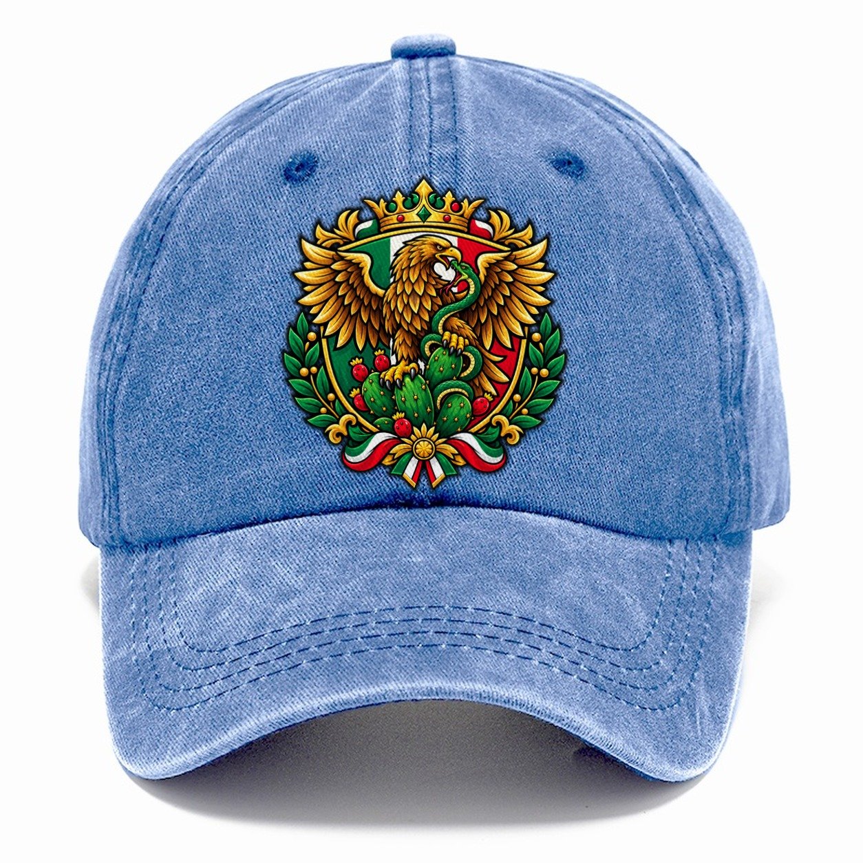Mexico Heraldic Crest Country Logos Classic Cap – Summer Sky