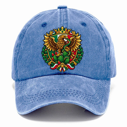 Mexico Heraldic Crest Country Logos Classic Cap – Summer Sky