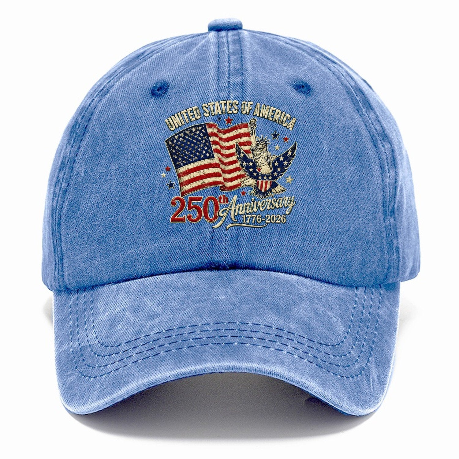Us 250Th Patch Emblem Classic Cap – Summer Sky