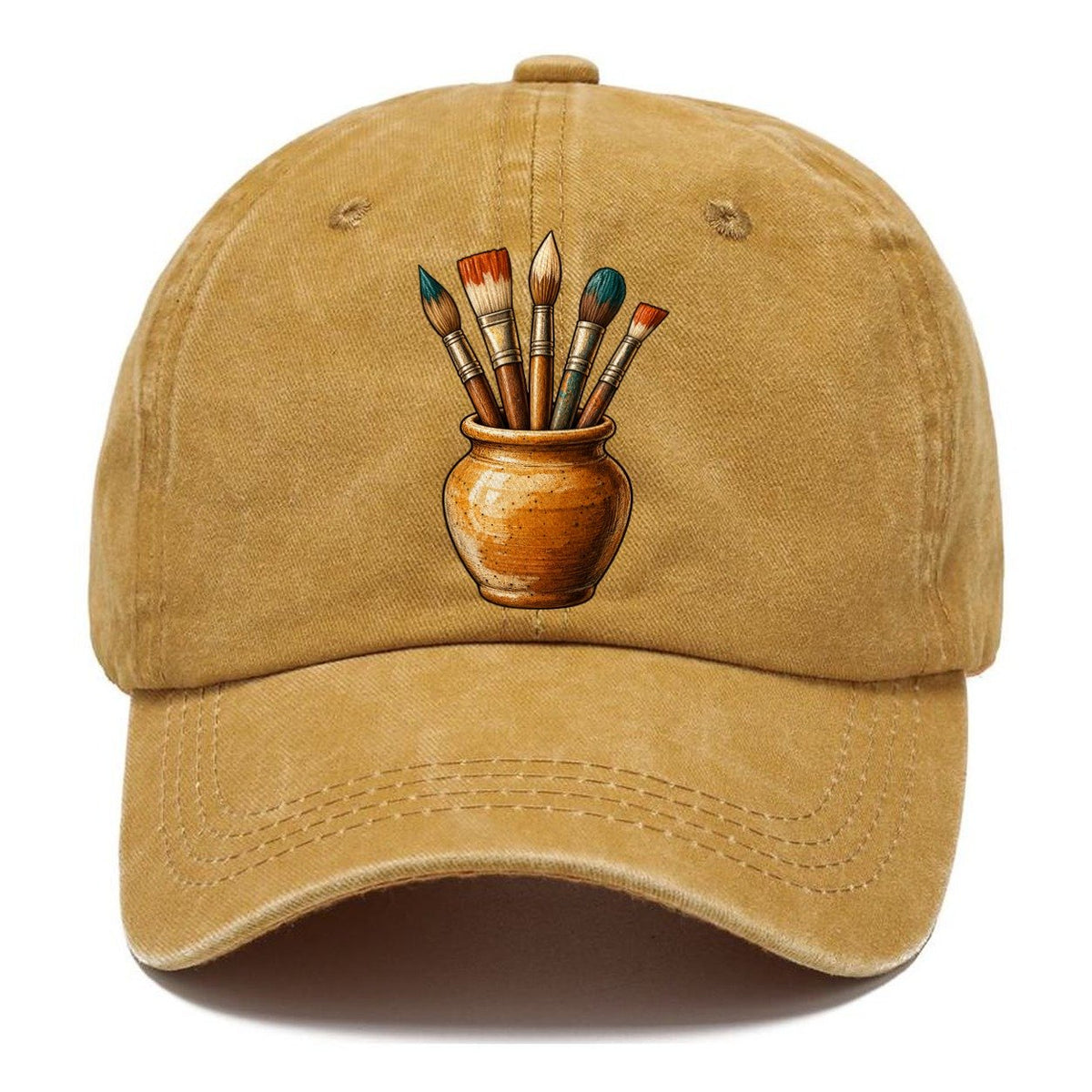 Paintbrush Jar In Ochre Pastimes Companions Classic Cap – Golden Harvest