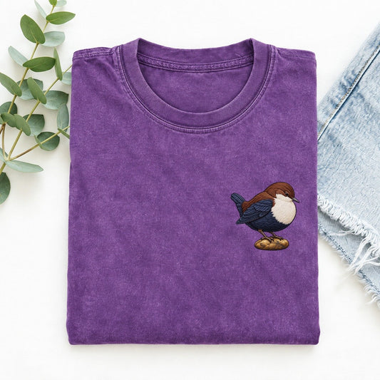 Dipper River Poise Left Chest Vintage T-shirt – Purple
