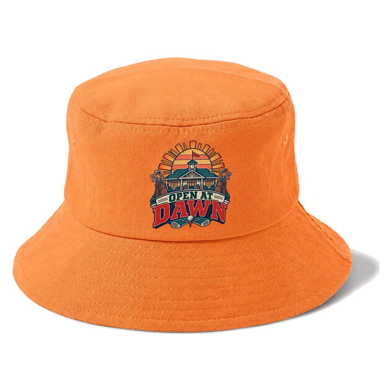 Open At Dawn Golf Life Bucket Hat – Terracotta Clay