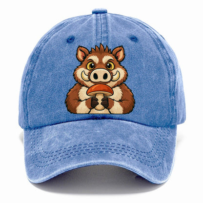 Boar Got There First Foraging And Mycology Classic Cap – Summer Sky