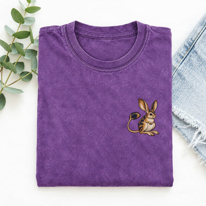 Jerboa Tail Loop Left Chest Thread Signatures II Left Chest Vintage T-shirt – Purple