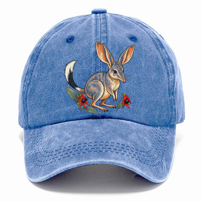 Greater Bilby And Sturt Desert Pea Australia Cultural Icons Classic Cap – Summer Sky