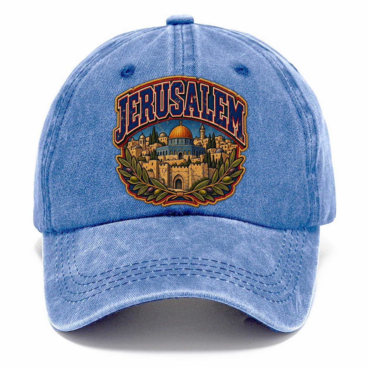 Varsity Arc Jerusalem Lettering Jerusalem Classic Cap – Summer Sky