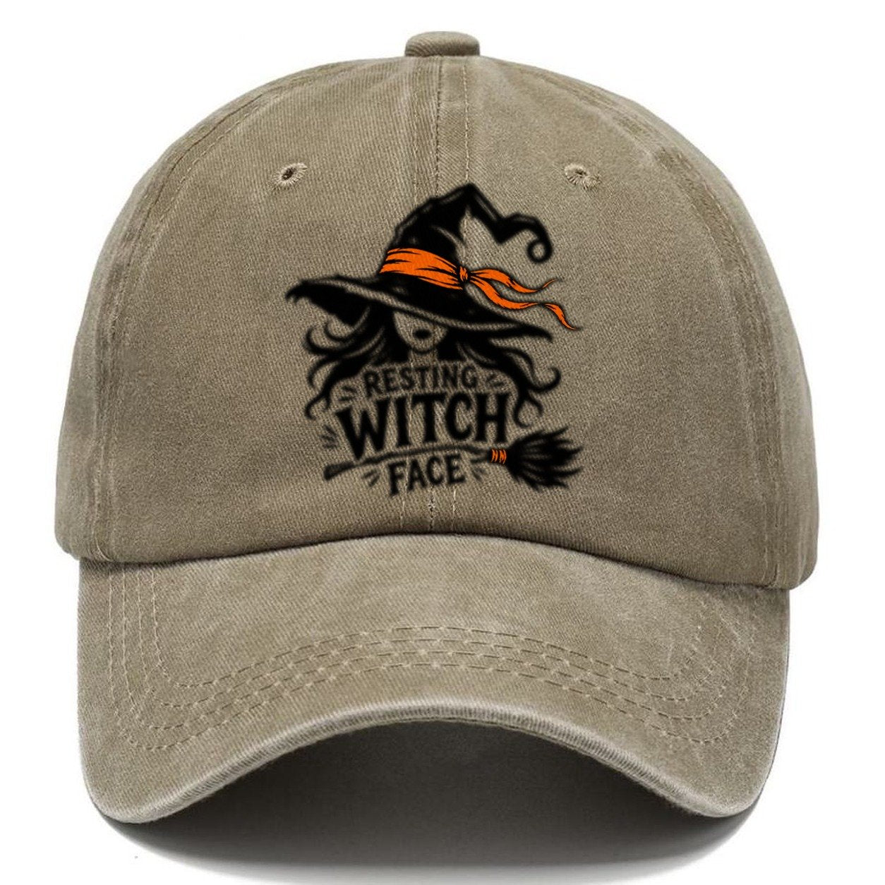 Resting Witch Face Slogan Witch Magic Classic Cap – Warm Sand