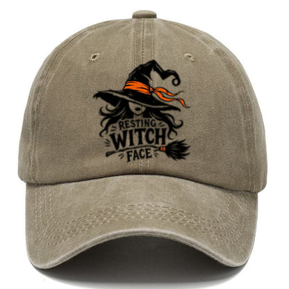 Resting Witch Face Slogan Witch Magic Classic Cap – Warm Sand