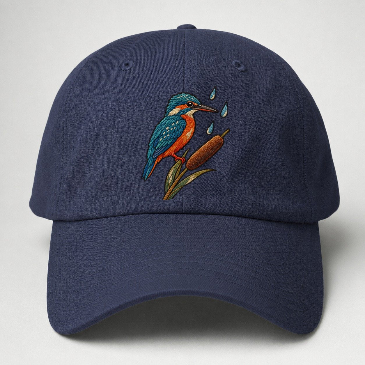 Kingfisher Rain Pause Gentle Wild Baseball Cap – Twilight Navy
