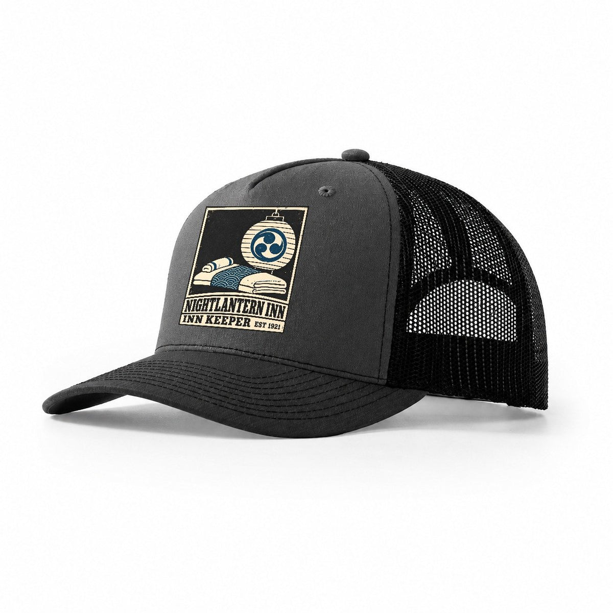 Nightlantern Inn Keeper Noren Trade Co Trucker Hat – Dark Grey Black