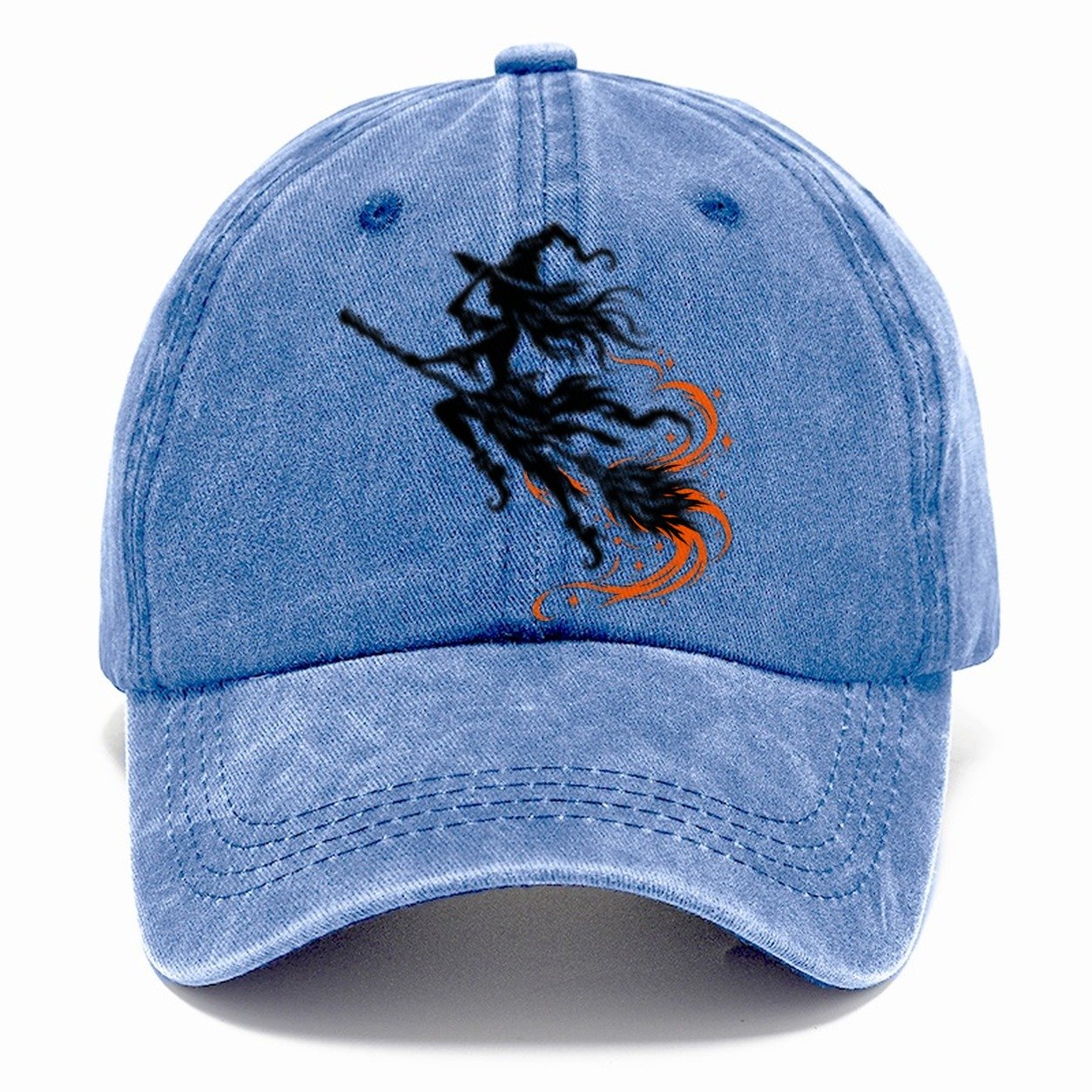 Airborne Witch On A Broom Witch Magic Classic Cap – Summer Sky