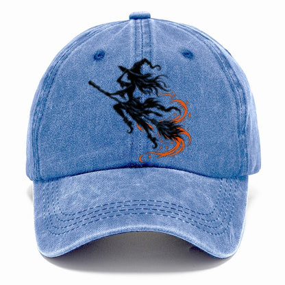 Airborne Witch On A Broom Witch Magic Classic Cap – Summer Sky