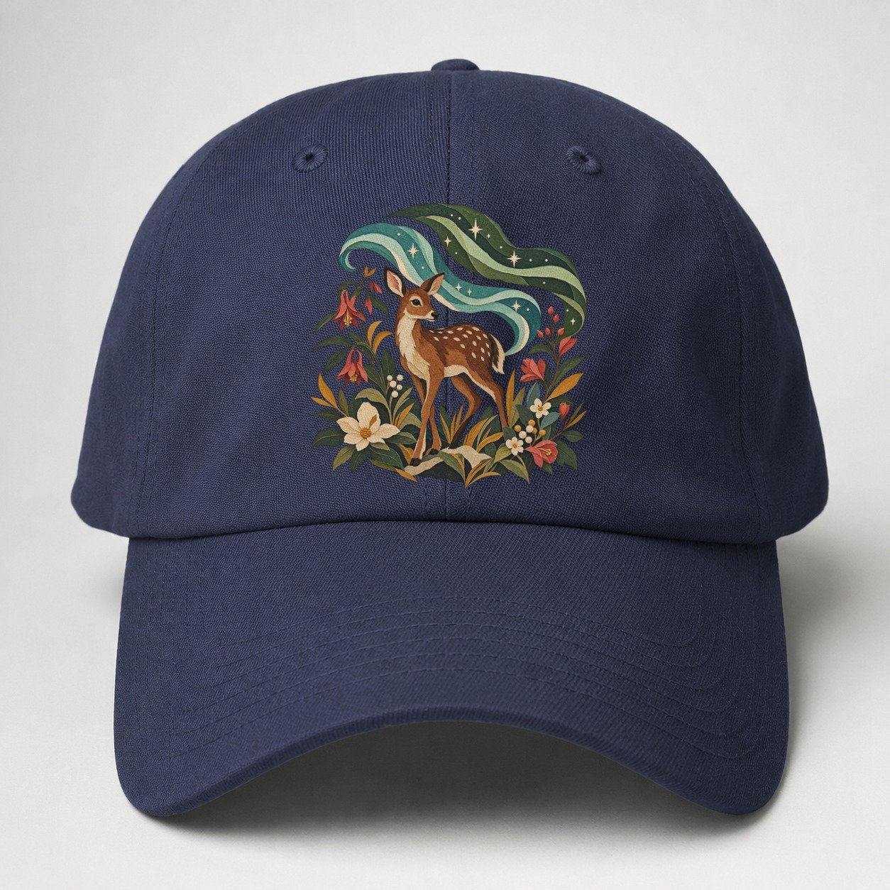 Deer Aurora Shelter Gentle Wild Baseball Cap – Twilight Navy